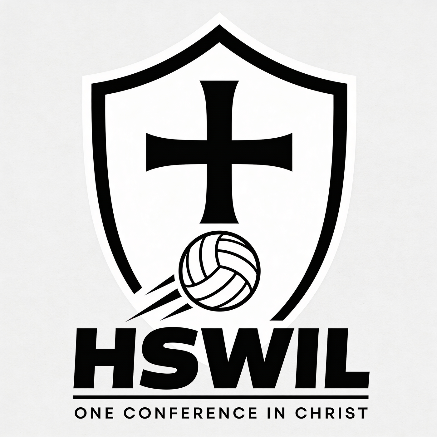 Concept B — Shield with dominant centered cross